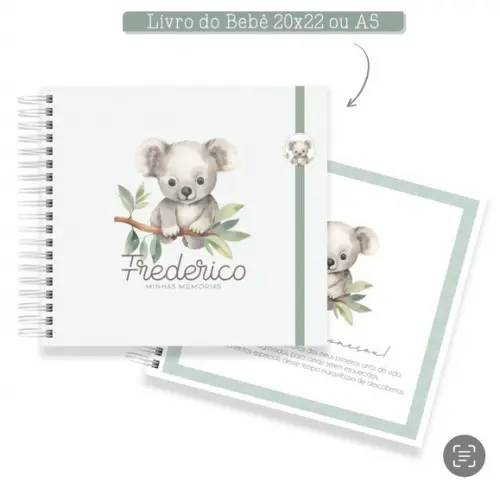 Livro do Bebê Personalizado Coala