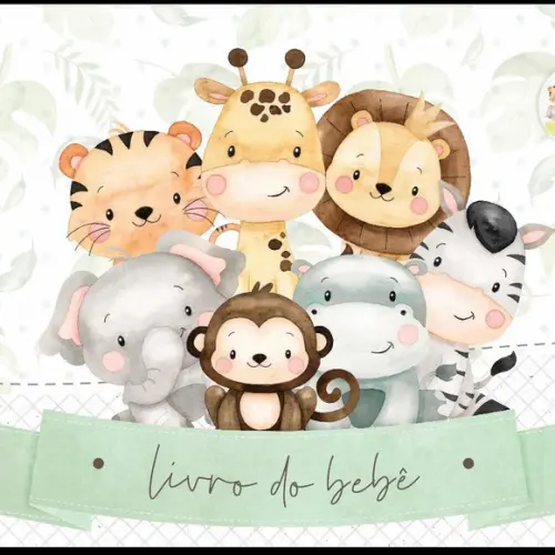 Livro do Bebê Personalizado Safári