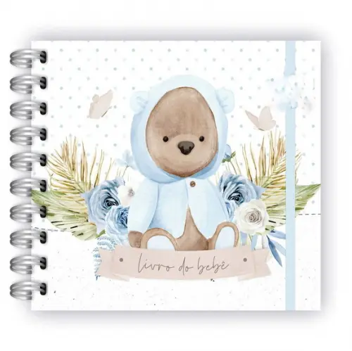 Livro do Bebê Personalizado Ursinho Azul