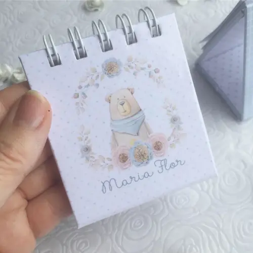 Mini Calendário Personalizado 8x9 cm | Kit com 15 Unidades