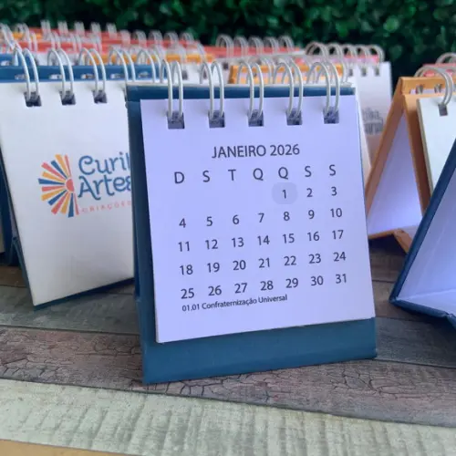Mini Calendário Personalizado para Empresas | Kit com 30 Unidade