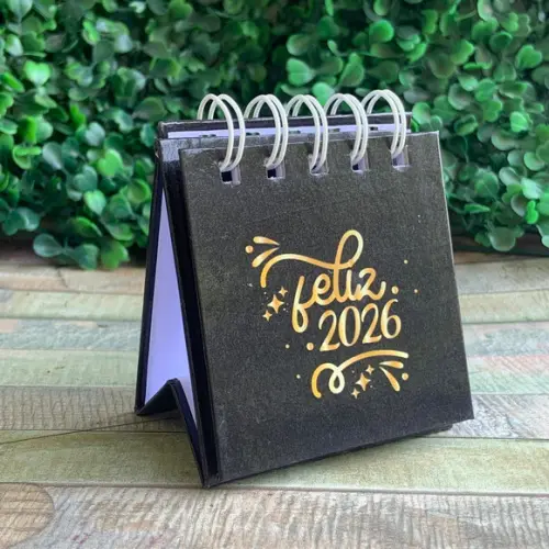 Mini Calendário Personalizado para Pequenos Negócios | Brinde Corporativo 8x9 cm - Kit com 30 Unidades