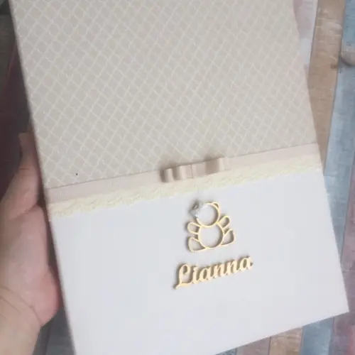 Pasta Catálogo Personalizada A4 bege
