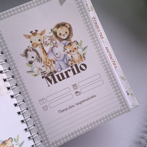 Kit Maternidade Personalizado com Álbum do Bebê e Caderneta