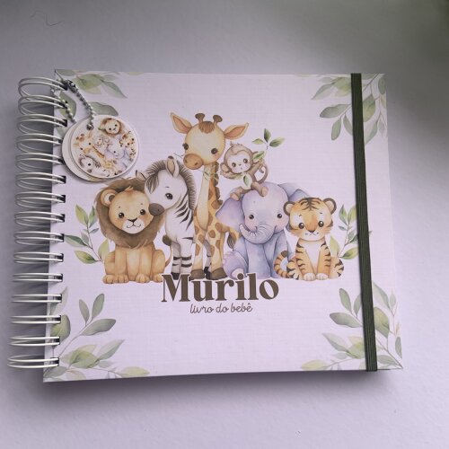 Kit Maternidade Personalizado com Álbum do Bebê e Caderneta