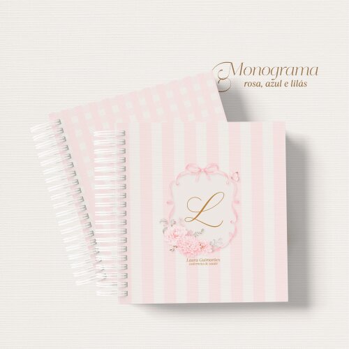 Livro do Bebê Personalizado Monograma Menina