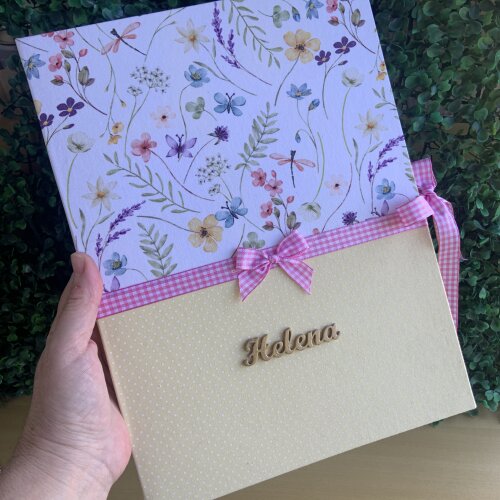 Pasta de Documentos do Bebê A4 Personalizada em Tecido | Porta Certidão e Exames