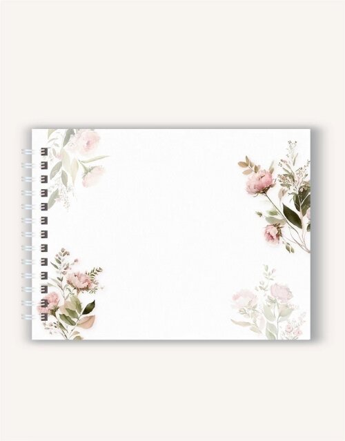 Álbum de Batizado Personalizado Floral | Capa Dura 15x21