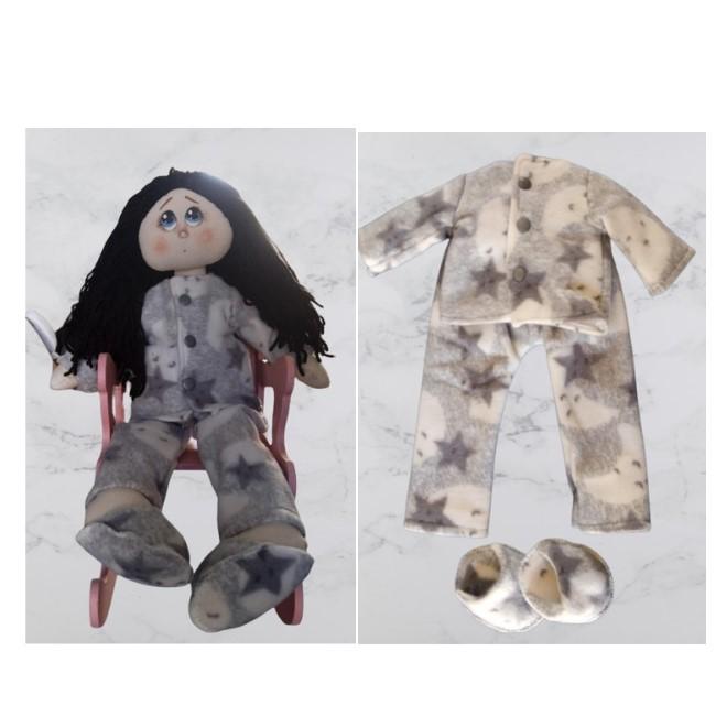 Boneca de Pano com Roupas/5 trocas de roupa/roupa de boneca