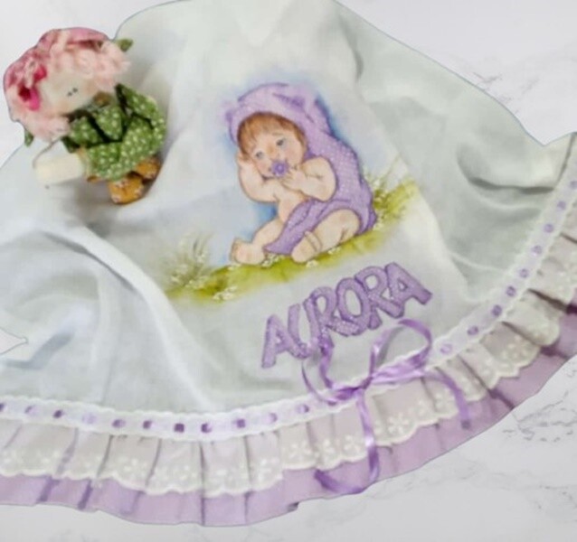Fralda Personalizada com Pintura a Mão