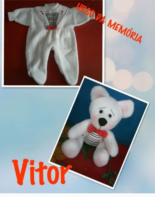 Urso Afetivo, feito com roupa afetiva