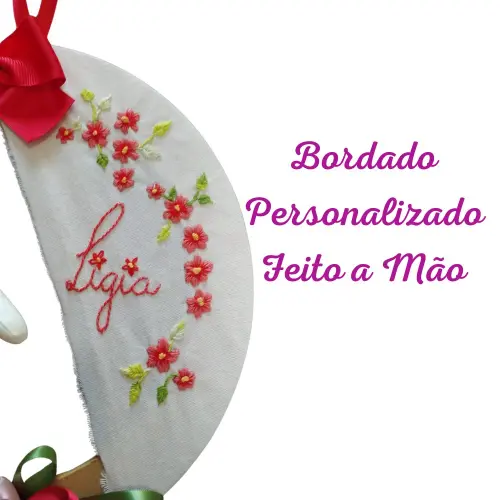 Boneca Guirlanda de Porta/guirlanda Bordada com Boneca