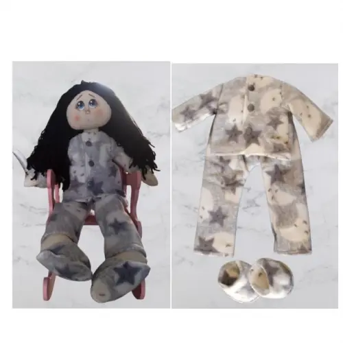 Boneca de Pano com Roupas/5 trocas de roupa/roupa de boneca