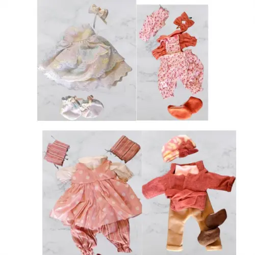 Boneca de Pano com Roupas/5 trocas de roupa/roupa de boneca