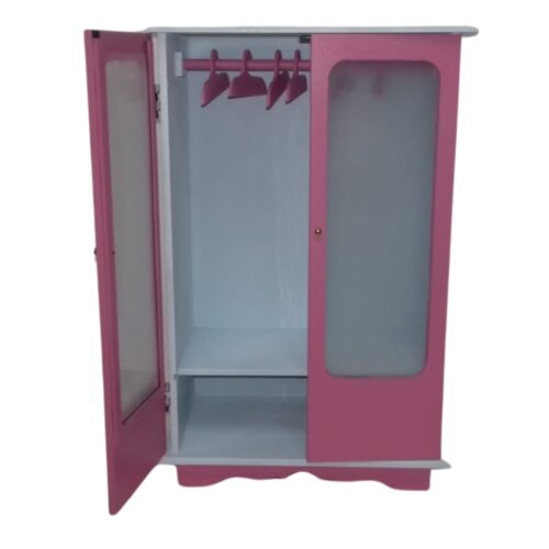 Guarda Roupas 42x27x16 Decorado pra roupa de Boneca Brinca Comigo