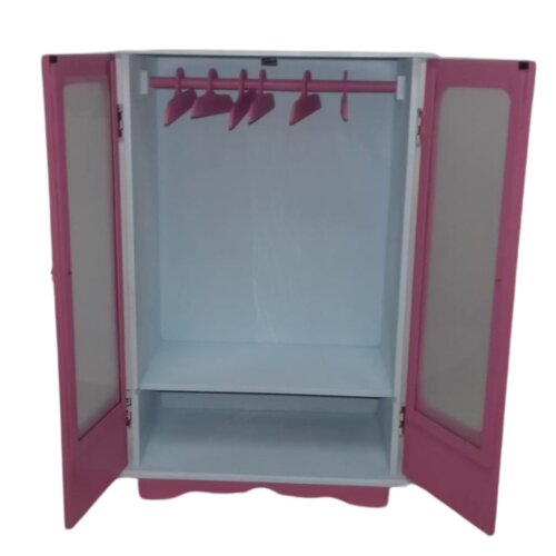 Guarda Roupas 42x27x16 Decorado pra roupa de Boneca Brinca Comigo