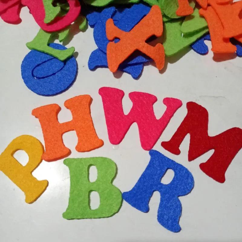 78 letras alfabeto em feltro - 3cm