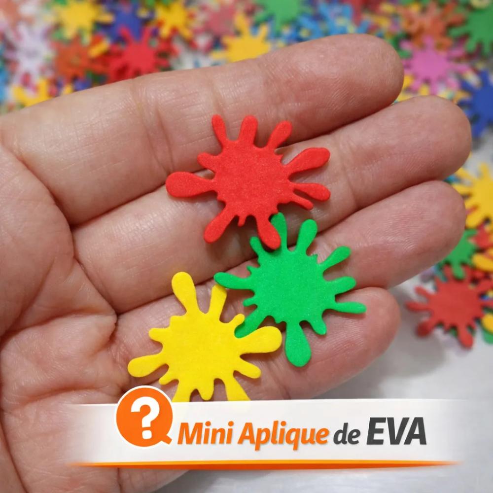 100 - Mini aplique de Eva 2,5cm Slime Manchinha de tinta - para
