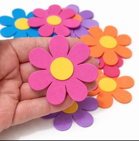 20/40 Apliques flores de Eva para enfeite, para lembrancinhas.