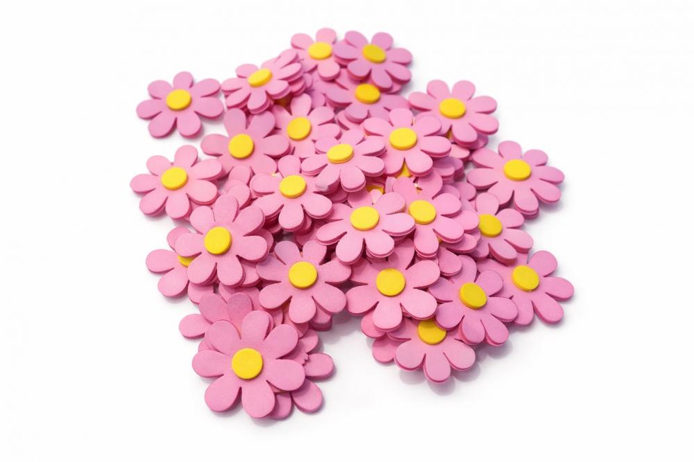 40 Flores em EVA Delicada - TAMANHO 3cm