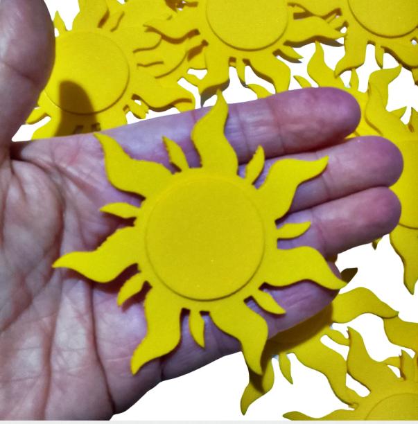 20 apliques sol em EVA - 8x8CM