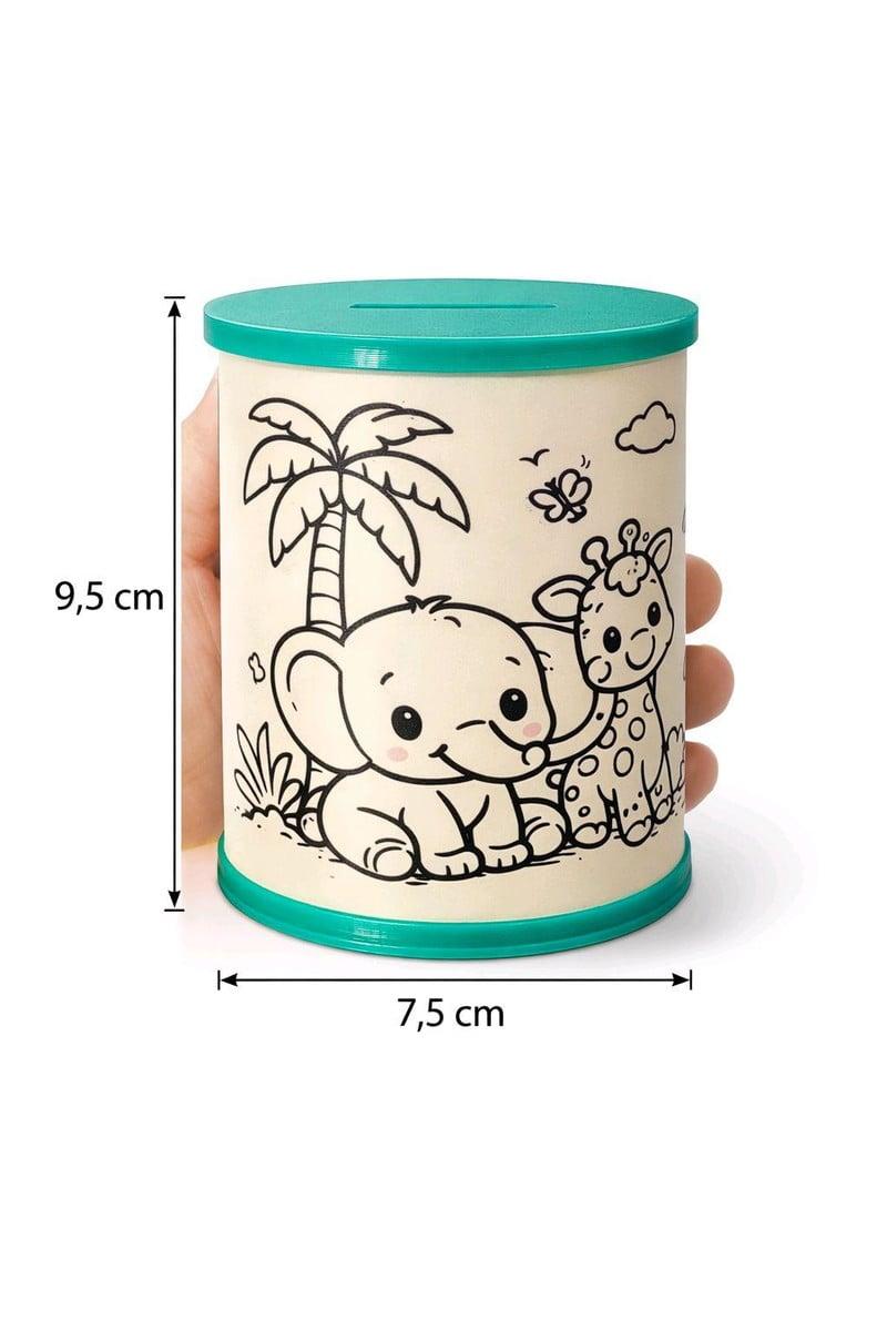 10 Cofrinhos Safari Personalizado Infantil Lembrancinha com Nome