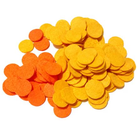 Círculos em feltro 2cm - apliques em feltro para lembrancinhas