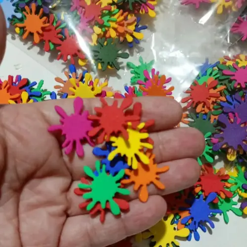 100 - Mini aplique de Eva 2,5cm Slime Manchinha de tinta - para