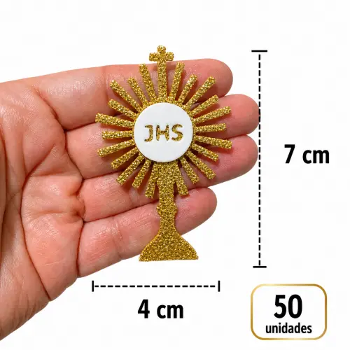 50 apliques Ostensório em EVA - primeira comunhão eucaristia