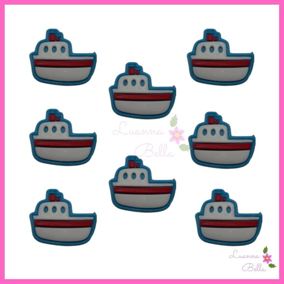Aplique Barco Marinheiro emborrachado - Pcts c/7 unds