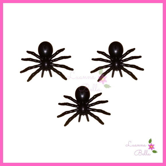Aplique de aranha de Plástico - Pct c/03 Unidades