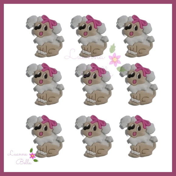 Aplique Emborrachado Modelo Cachorrinha - pcts c/7unds
