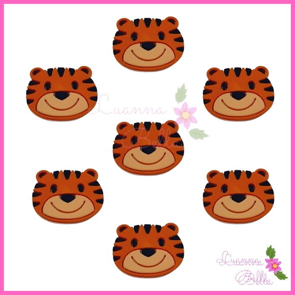 Aplique Emborrachado Modelo Tigre - Pcts c/7unds