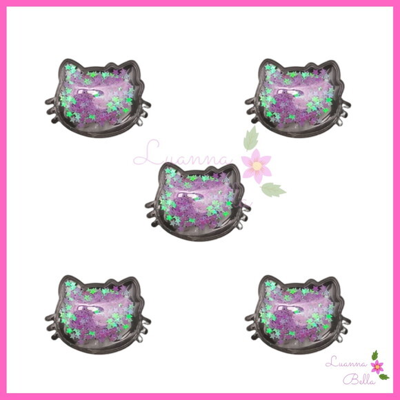 Aplique Hello Kitty Lilás Com Enchimento - Pct c/4 unds