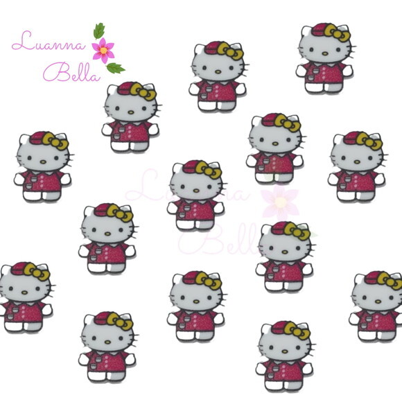Aplique Hello Kitty em acrílico -pct c/6 unidades