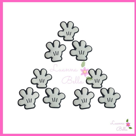 Aplique Luva Minie e Mickey Emborrachados - Pct c/8 unds