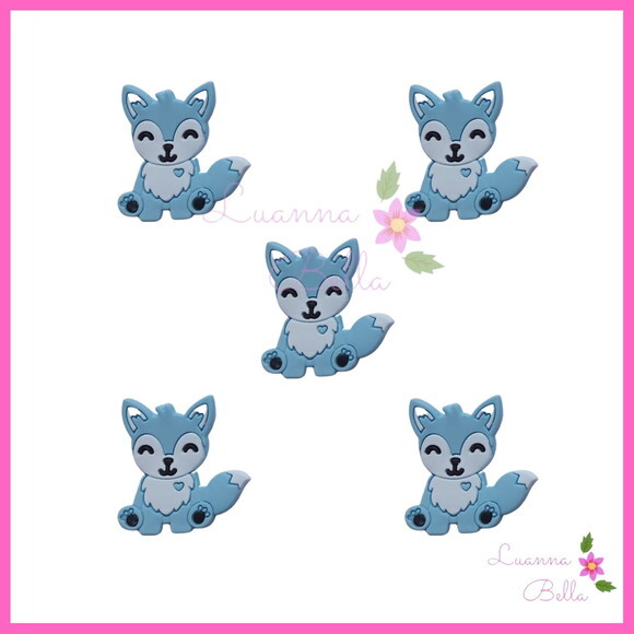 Apliques Emborrachado Raposa Azul- Pacotes c/6 unidades