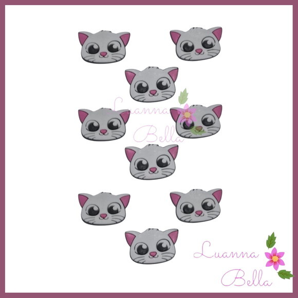 Apliques Emborrachados Gatinho- pact c/7 unds