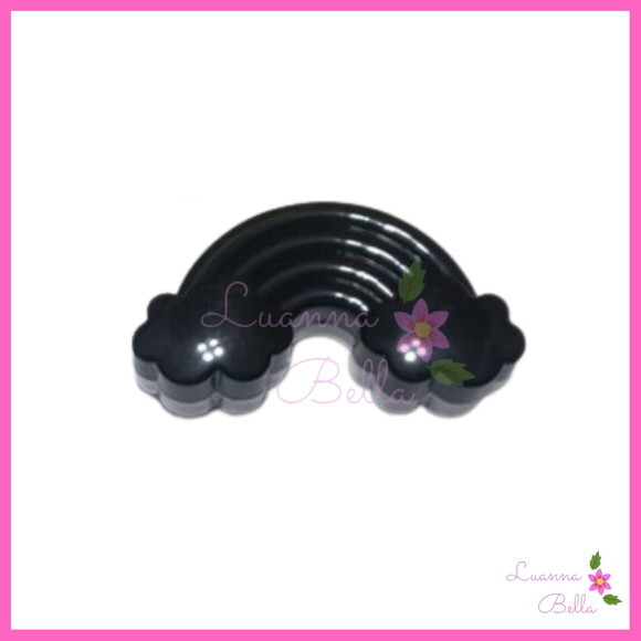 Baleiro Arco íris Preto de Acrílico-Pacote c/5 unidades