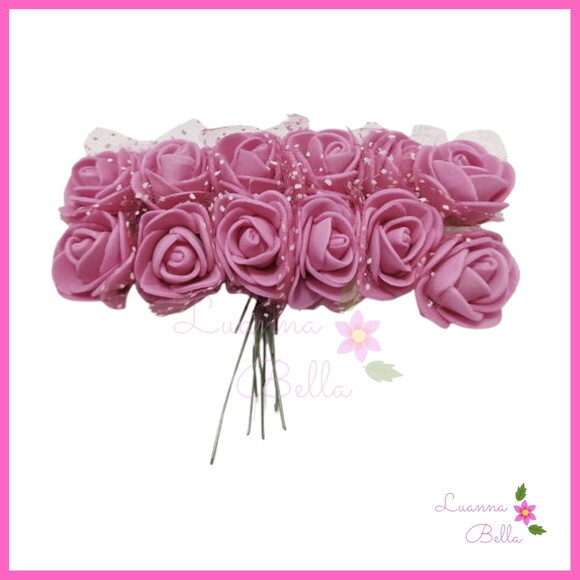 Buque de Flor Rosa em EVA - Pct c/ 2 Buques