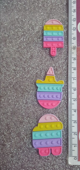 Chaveiro Pop It Variados Emborrachados -pct C/5unds