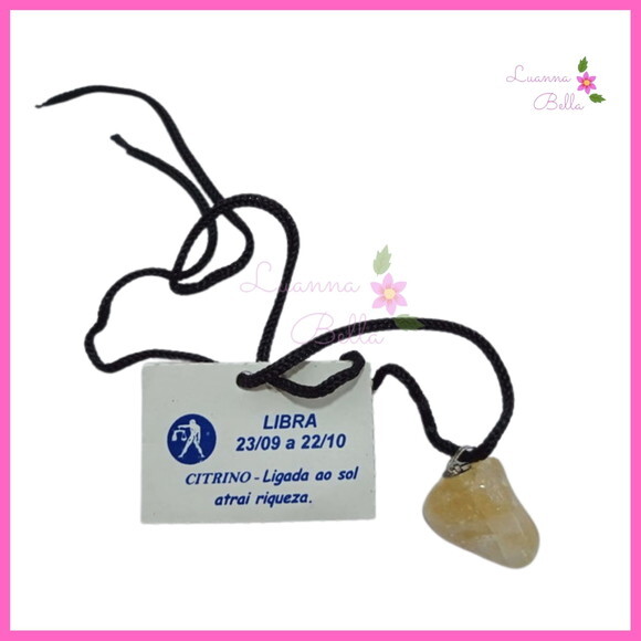 Cordão do Signo Libra com Pedra - 1 unidade