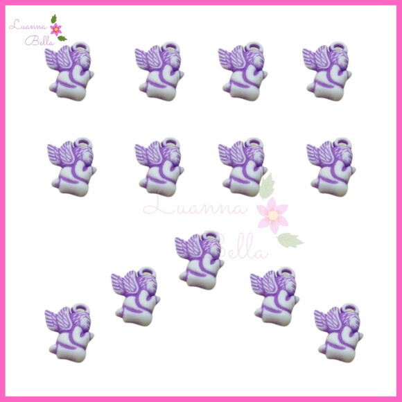 Pingente Anjinho Roxo - Pct C/ 30 Unidades