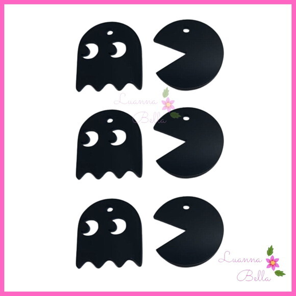 Pingente de Acrílico Preto Pac Mem- Pct c/6 unds