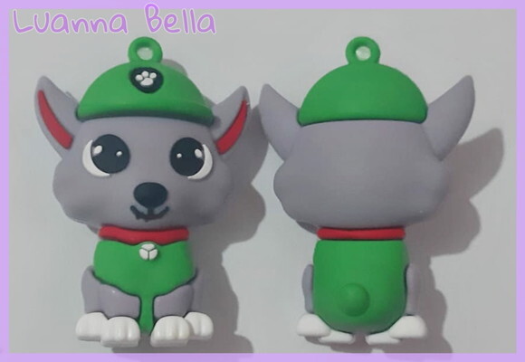 Pingente personagem Rocky de Borracha 5cm - Pct c/2 Unid