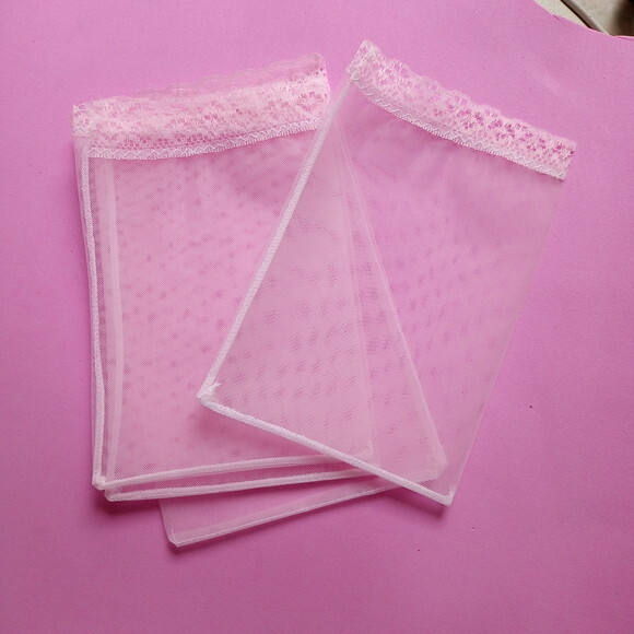Saquinho Organza Tunil com Renda 9x13cm