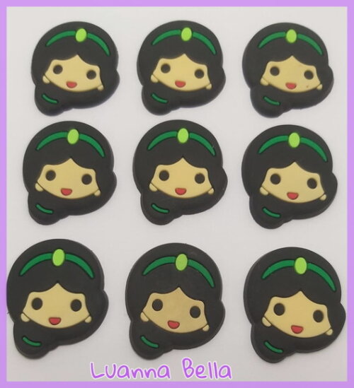 Aplique Carinha da Jasmine emborrachada - Pcts c/7 unds