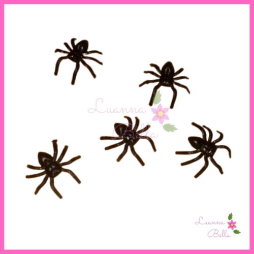 Aplique de aranha de Plástico - Pct c/20 Unidades