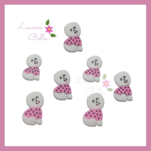 Aplique Emborrachado Modelo Cachorrinha - pcts c/7unds