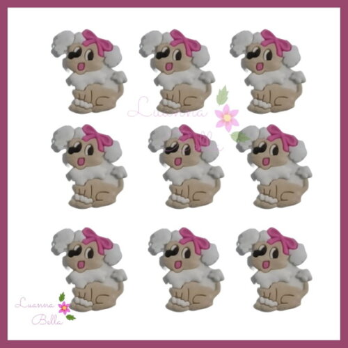 Aplique Emborrachado Modelo Cachorrinha - pcts c/7unds